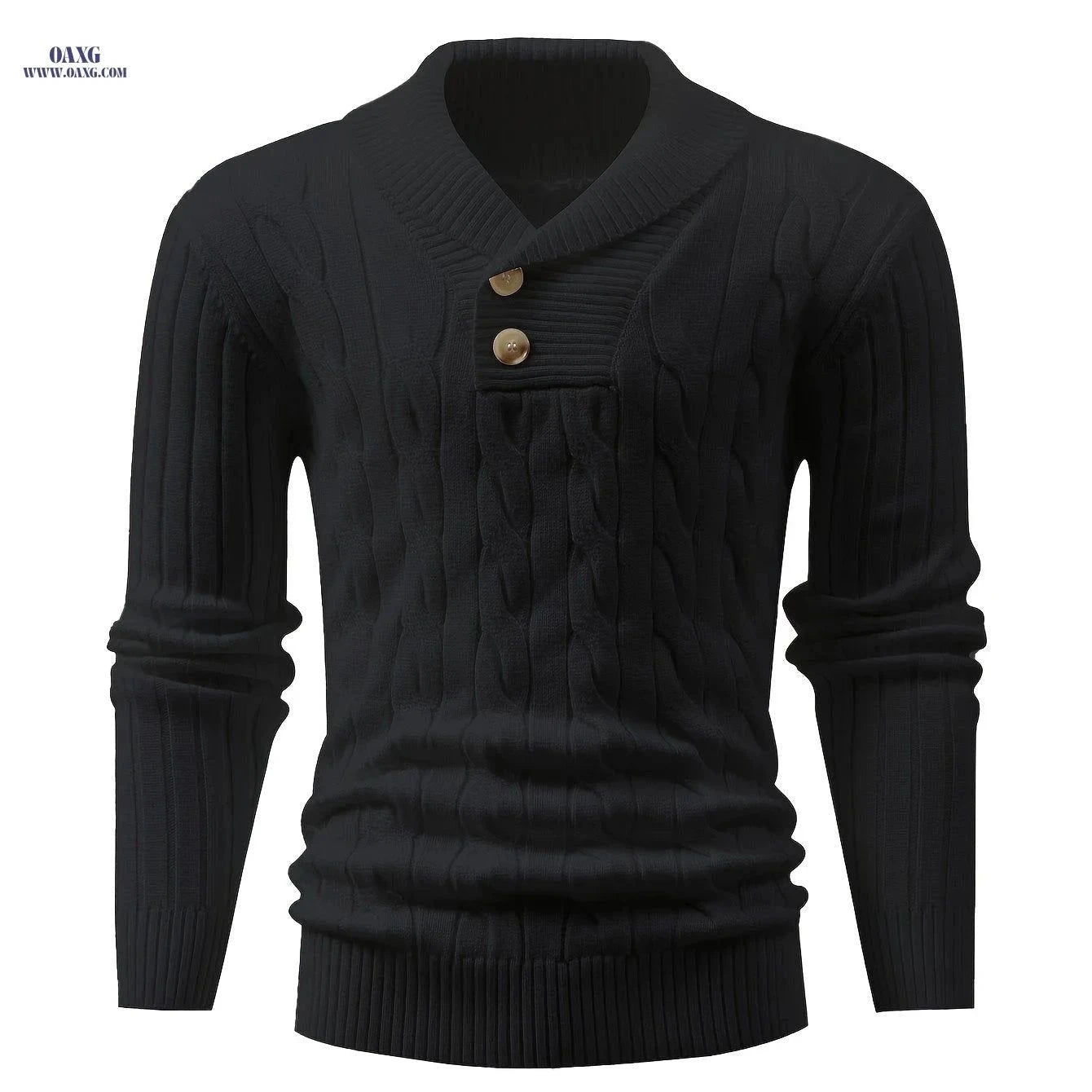 Iron Genghis Men's Casual Ribbed Knit Sweater - Solid Color Pullover   OAXG White / FR S