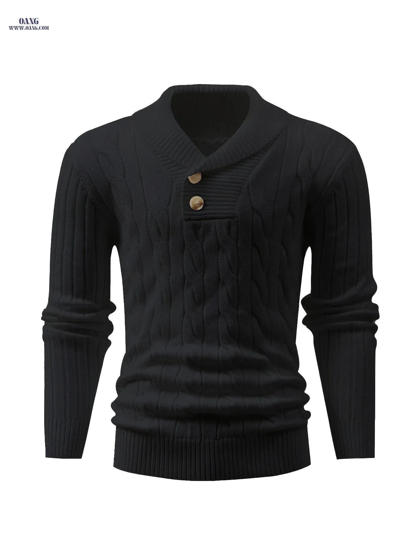 Iron Genghis Men's Casual Ribbed Knit Sweater - Solid Color Pullover   OAXG White / FR S