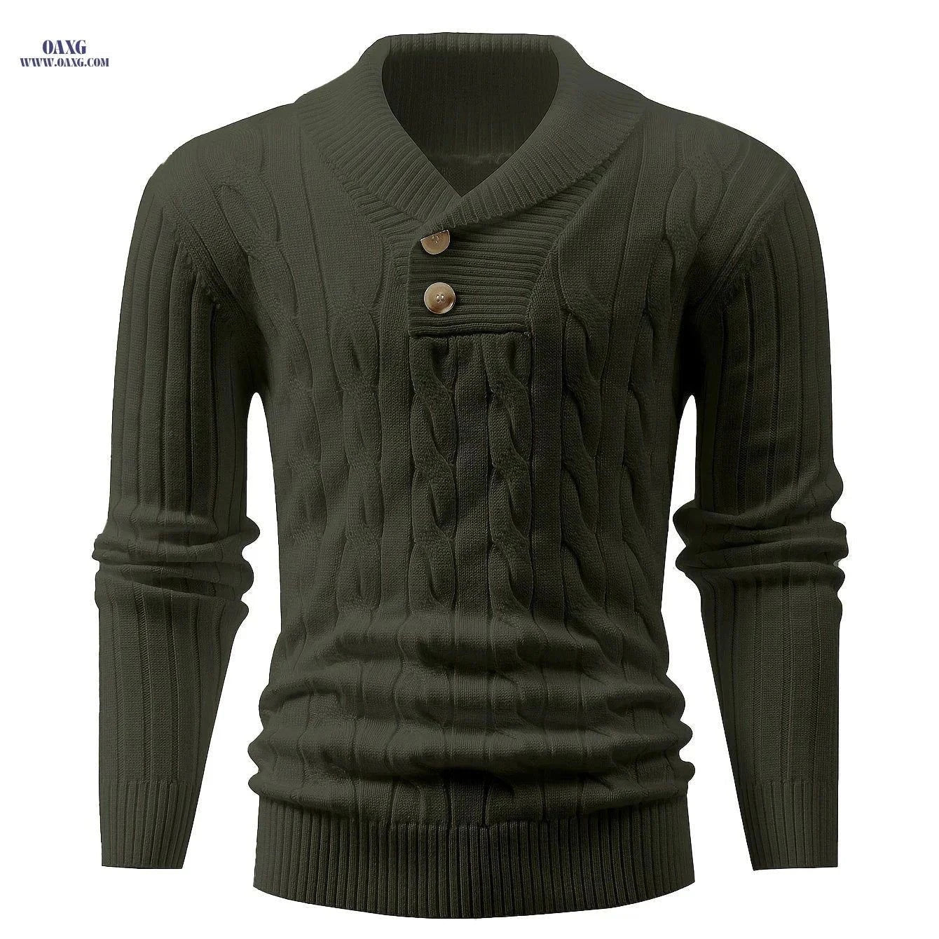 Iron Genghis Men's Casual Ribbed Knit Sweater - Solid Color Pullover   OAXG White / FR S
