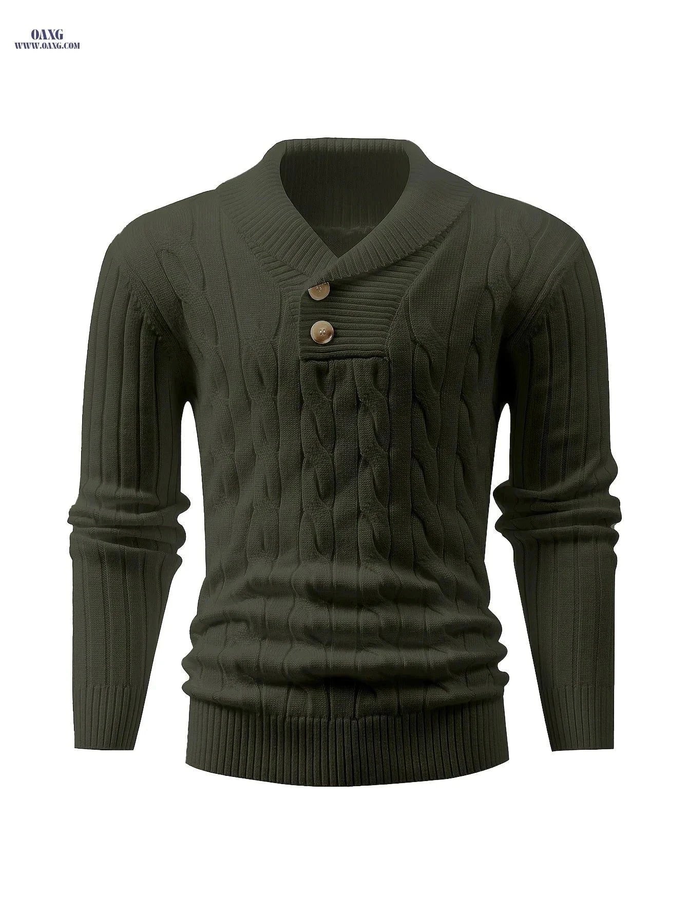 Iron Genghis Men's Casual Ribbed Knit Sweater - Solid Color Pullover   OAXG White / FR S