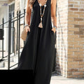Irregular Pants Jumpsuit - Sleeveless V-Neck for Spring/Summer   OAXG 