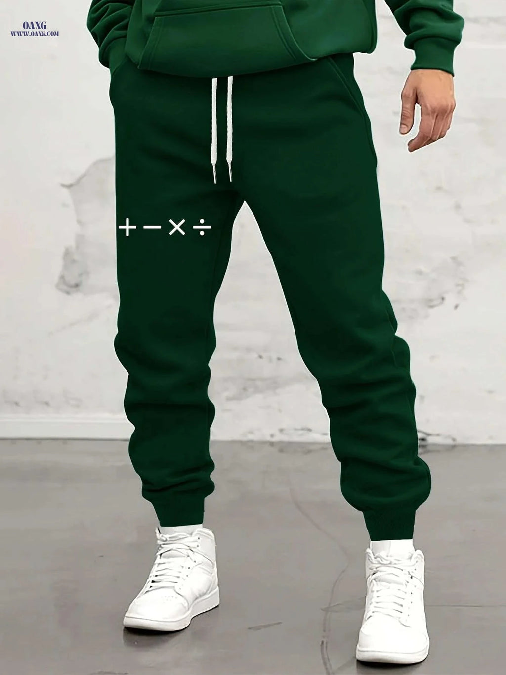 Japanese Character Print Joggers - Loose Fit, Slight Stretch Pants   OAXG Black 1 / S