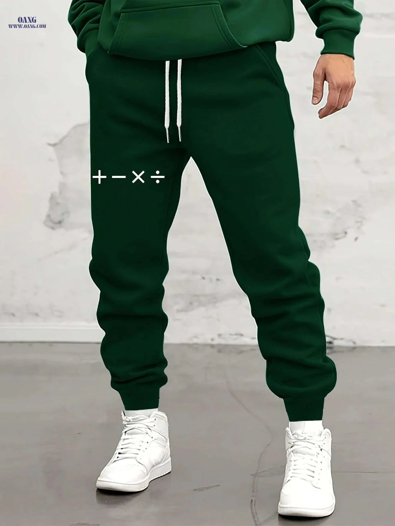 Japanese Character Print Joggers - Loose Fit, Slight Stretch Pants   OAXG Black 1 / S