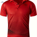JEANSIAN Men's Short Sleeve Sport Tee - Lightweight Golf & Tennis Shirt   OAXG Red / S