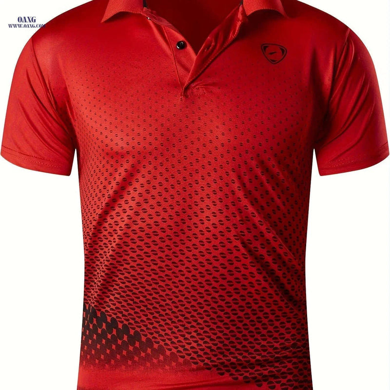 JEANSIAN Men's Short Sleeve Sport Tee - Lightweight Golf & Tennis Shirt   OAXG Red / S