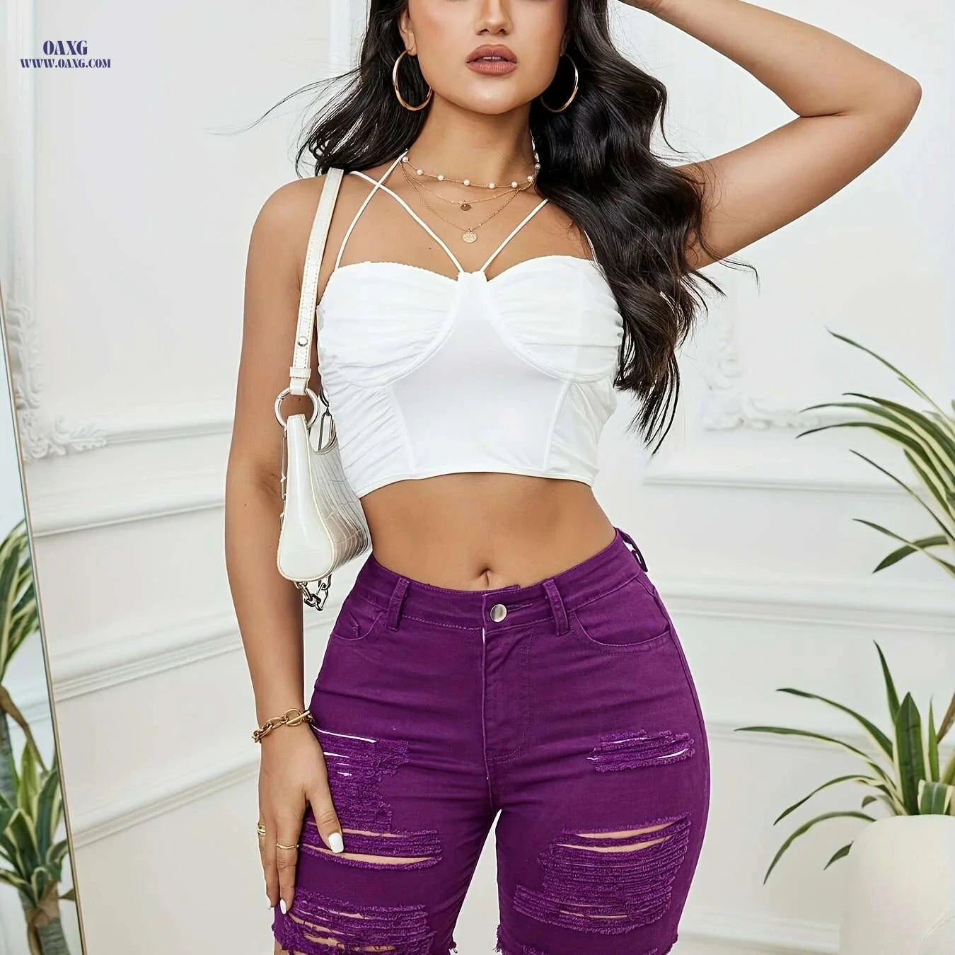 JIAZHIPAI Women's All-in-One Ripped Shorts - Comfy Skinny Fit   OAXG 