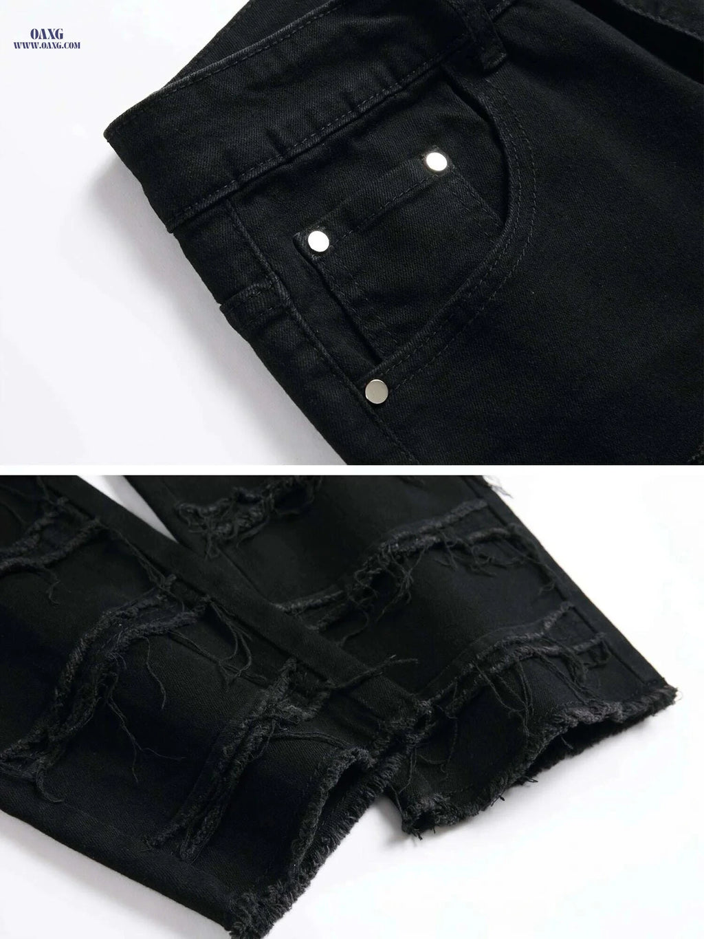 JUNBAOSS Men's Slim Fit Ripped Jeans - Stretch Skinny Casual Pants   OAXG Black / 28