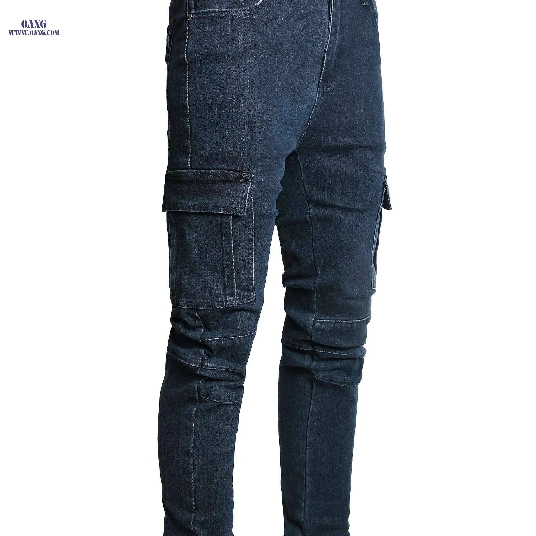 JUNBAOSS Men's Slim Fit Ripped Skinny Jeans - Casual Fashion Style   OAXG Black / 28
