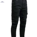JUNBAOSS Men's Slim Fit Ripped Skinny Jeans - Casual Fashion Style   OAXG Black / 28