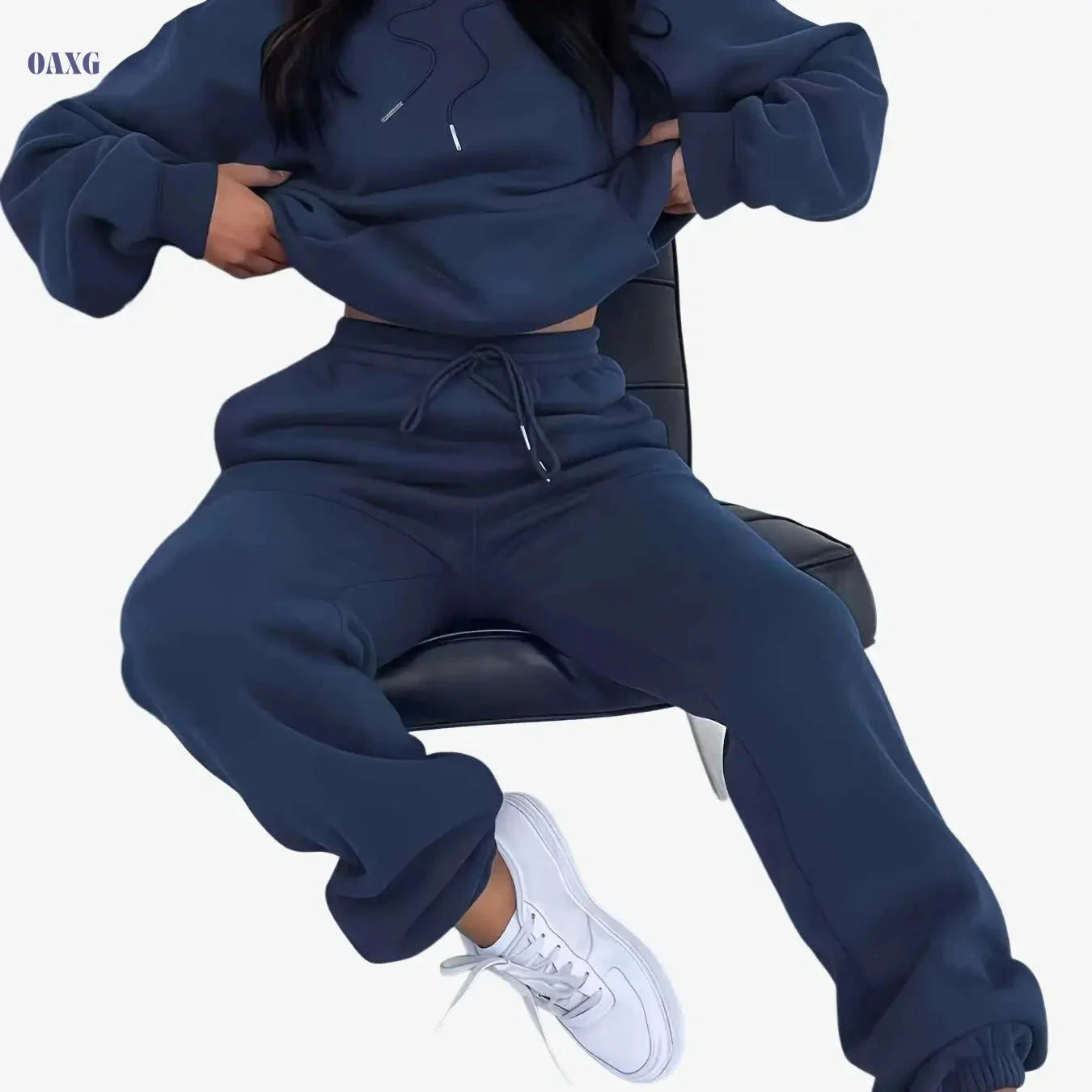 KCVR Women’s Autumn Hoodie & Fleece-Lined Pants Set - Casual Outfit   OAXG 