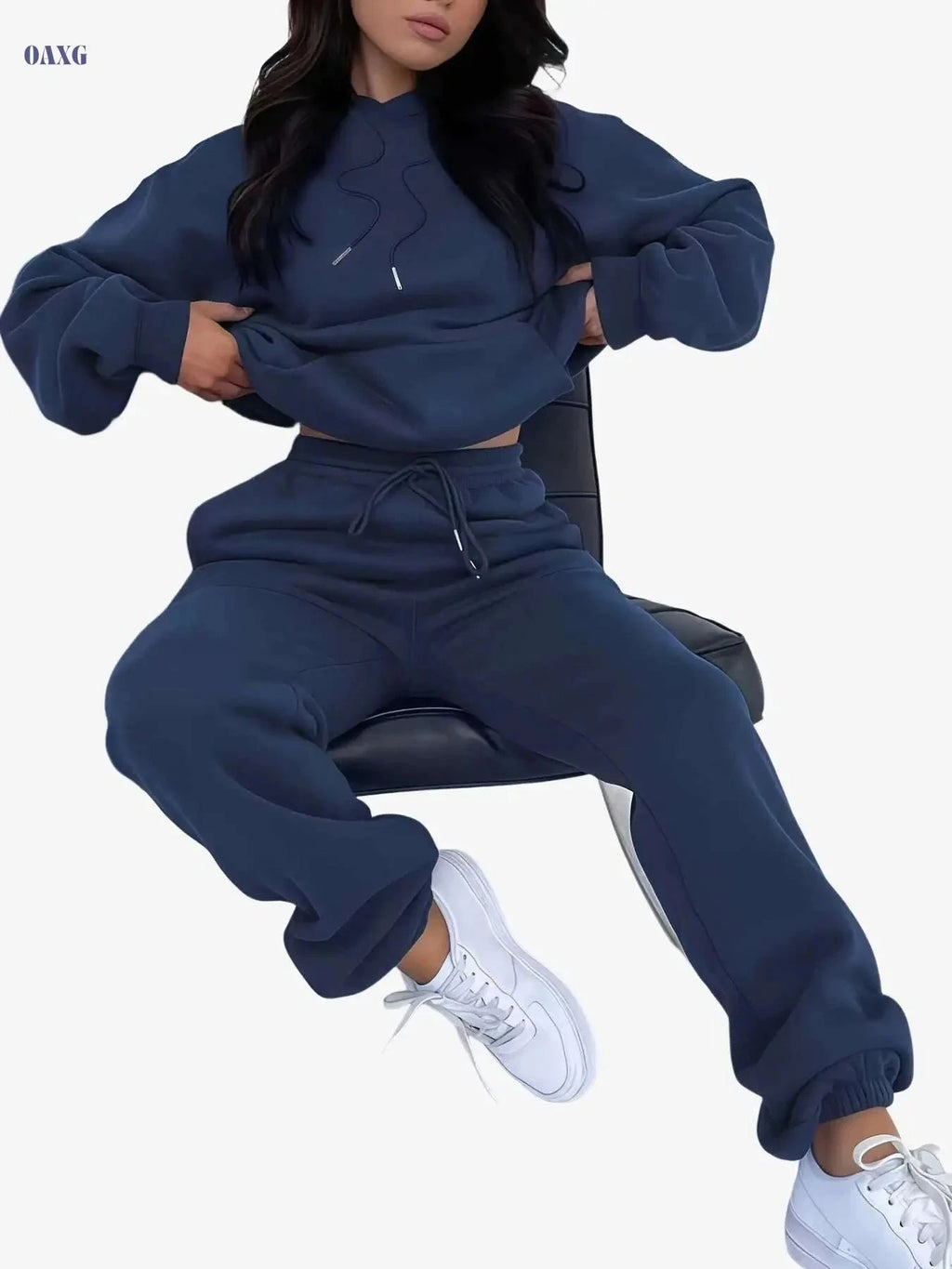 KCVR Women’s Autumn Hoodie & Fleece-Lined Pants Set - Casual Outfit   OAXG 