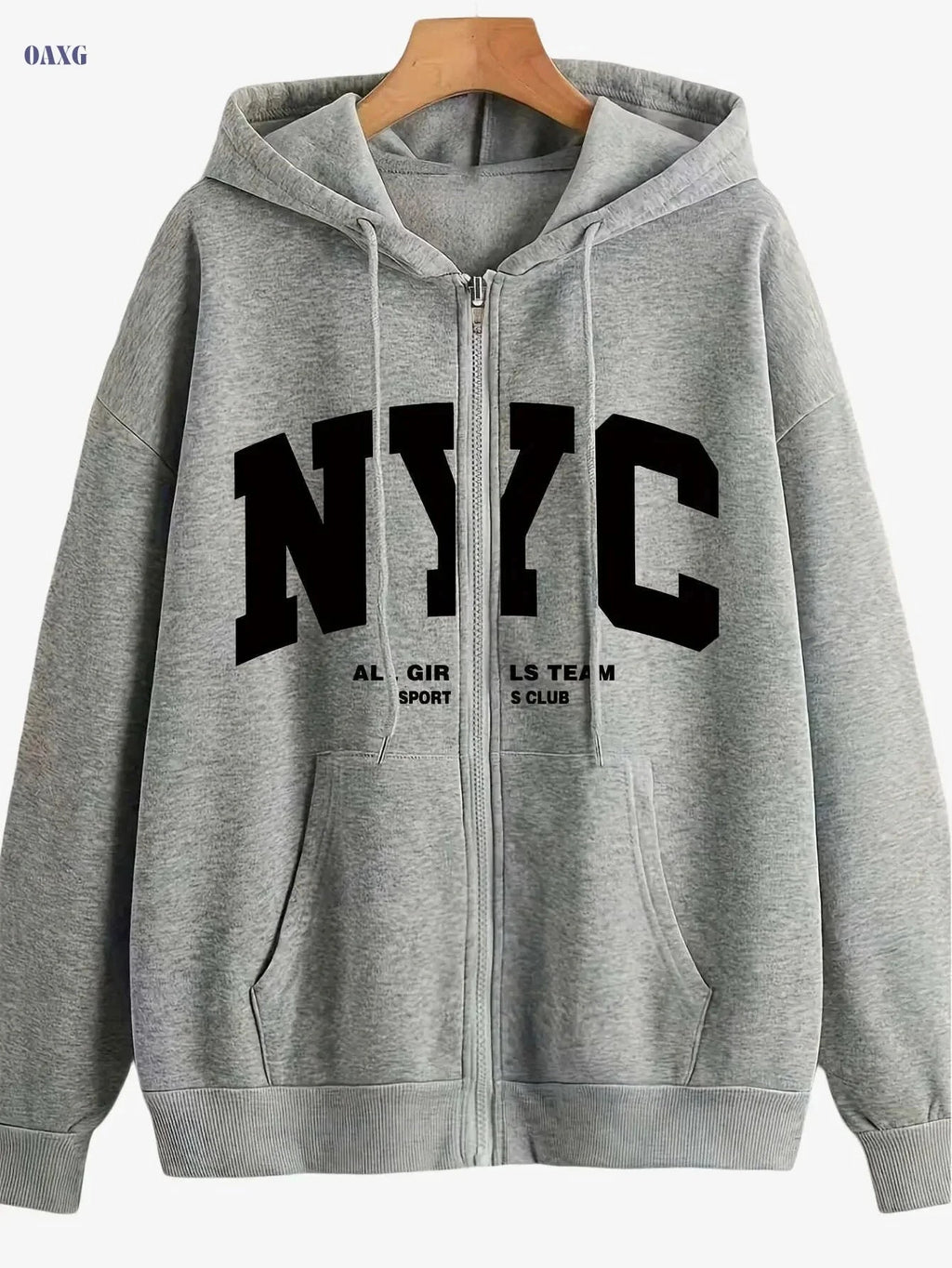 KCVR Women's Hooded Pullover - Casual Zippered Fleece for Fall   OAXG 