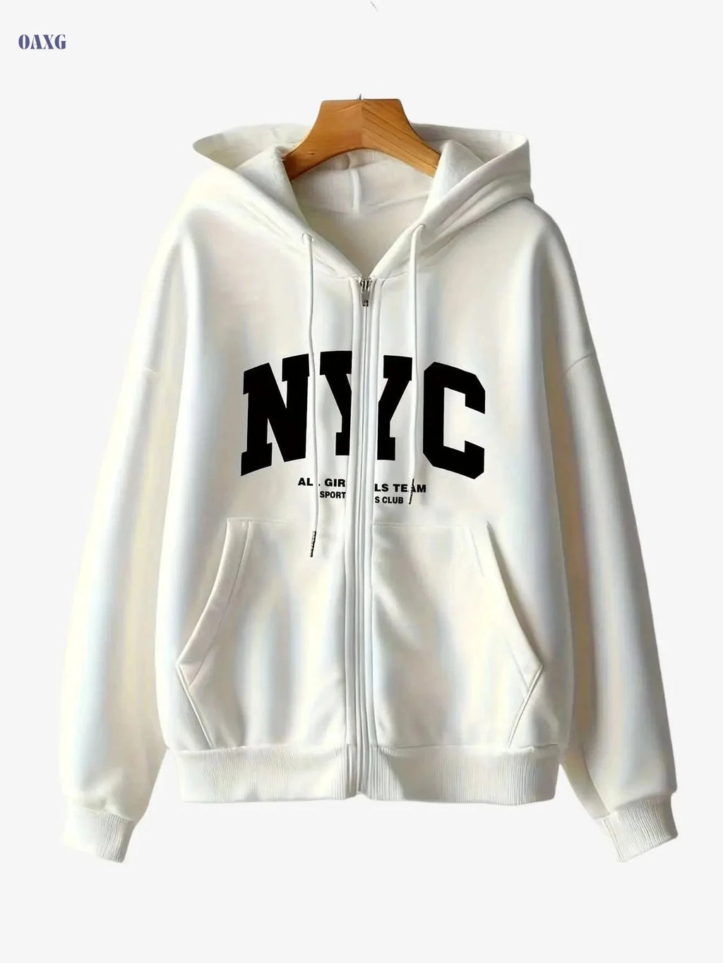KCVR Women's Hooded Pullover - Casual Zippered Fleece for Fall   OAXG 