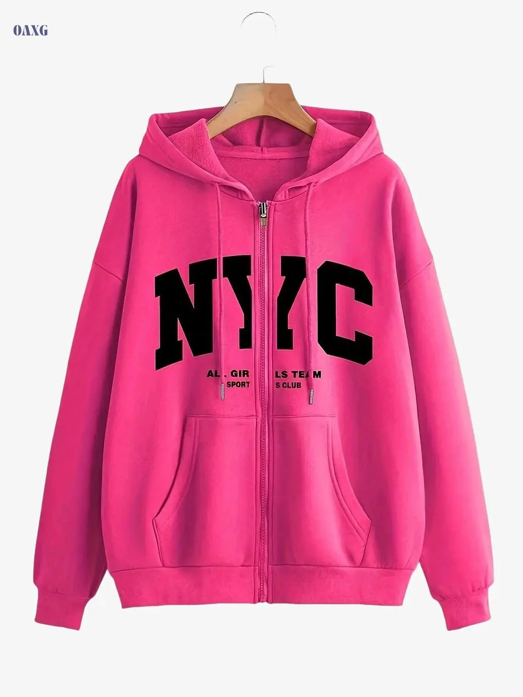 KCVR Women's Hooded Pullover - Casual Zippered Fleece for Fall   OAXG 