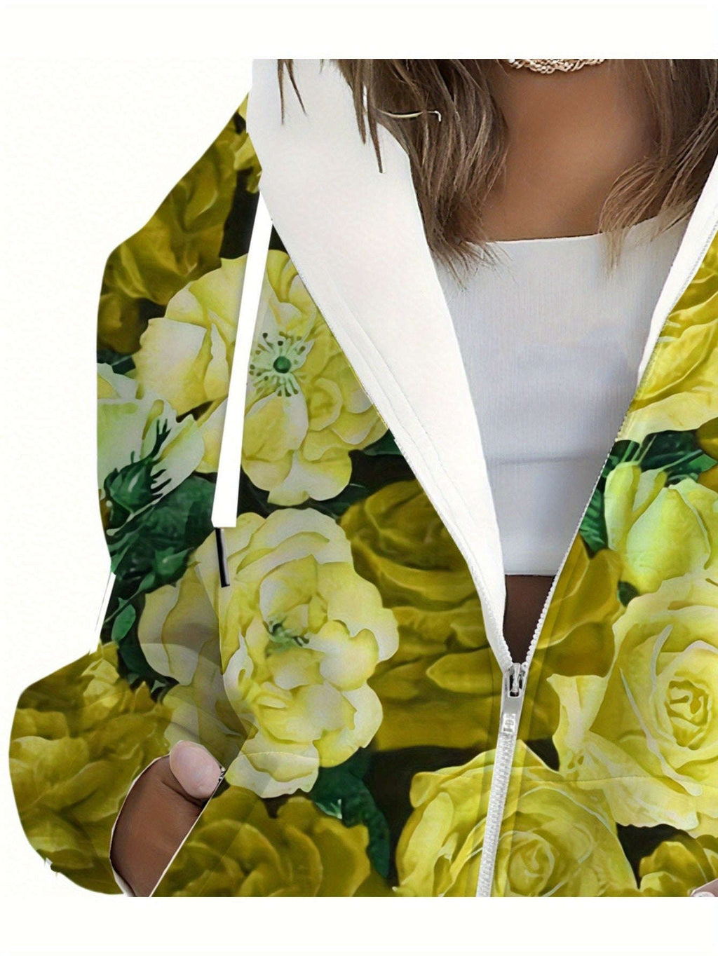 KLAYSE Sweat à Capuche Floral 3D - Regular Fit, Poches, Casual   OAXG Mixed Color / XXS