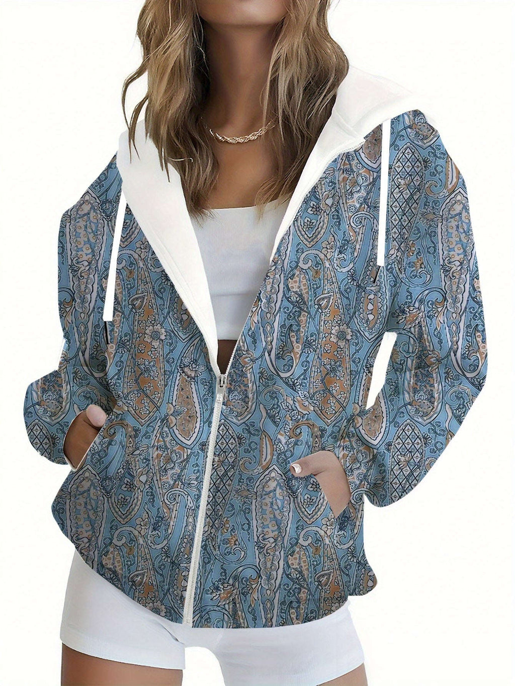 KLAYSE Sweat à Capuche Floral 3D - Regular Fit, Poches Pratiques   OAXG Mixed Color / XXS
