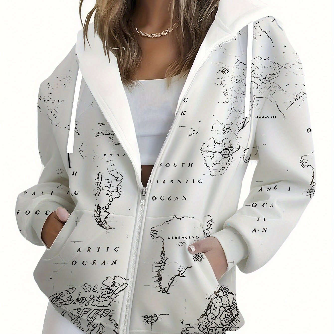 KLAYSE Sweat à Capuche Zippé Floral 3D - Chic et Confortable   OAXG Mixed Color / XXS
