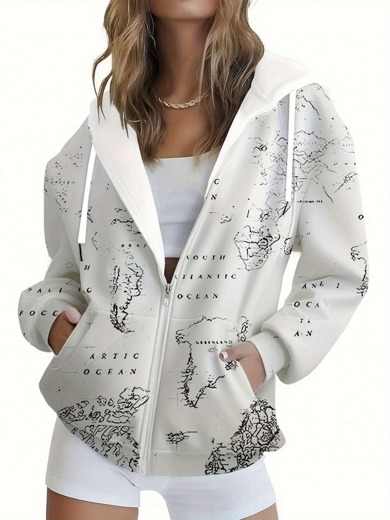 KLAYSE Sweat à Capuche Zippé Floral 3D - Chic et Confortable   OAXG Mixed Color / XXS