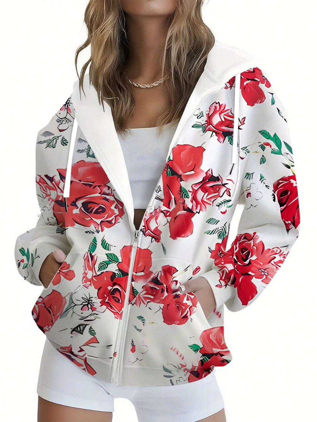 KLAYSE Sweat-shirt à Capuche Florale - Imprimé 3D Automne/Hiver   OAXG 
