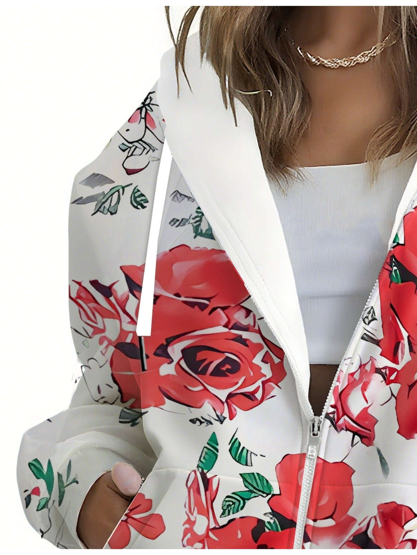 KLAYSE Sweat-shirt à Capuche Florale - Imprimé 3D Automne/Hiver   OAXG Mixed Color / XXS