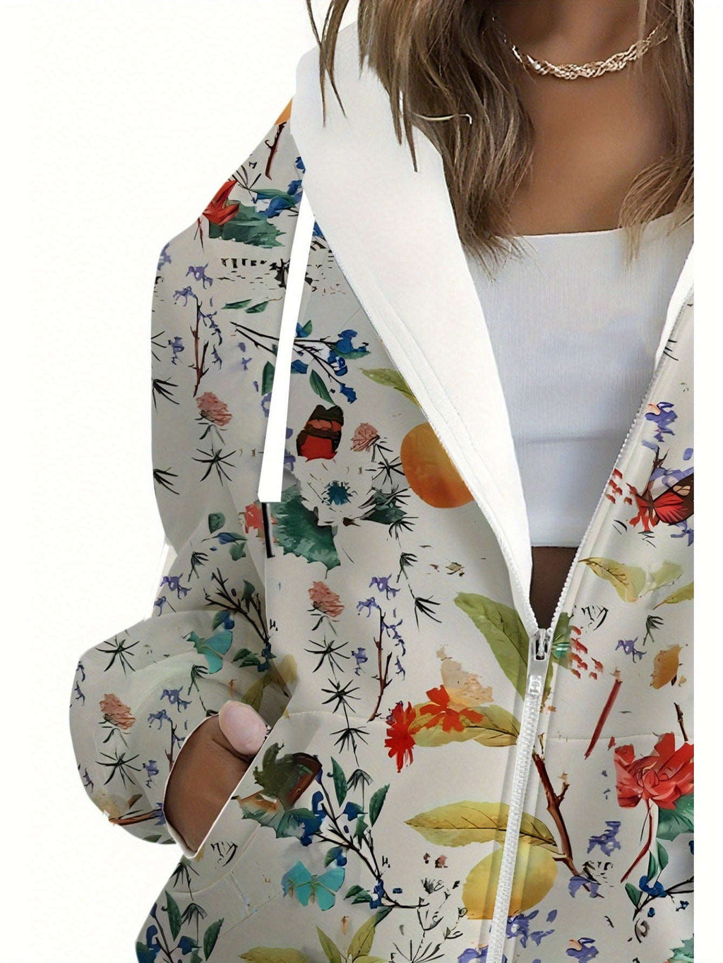 KLAYSE Sweatshirt à Capuche 3D Floral - Automne/Hiver Femme   OAXG 
