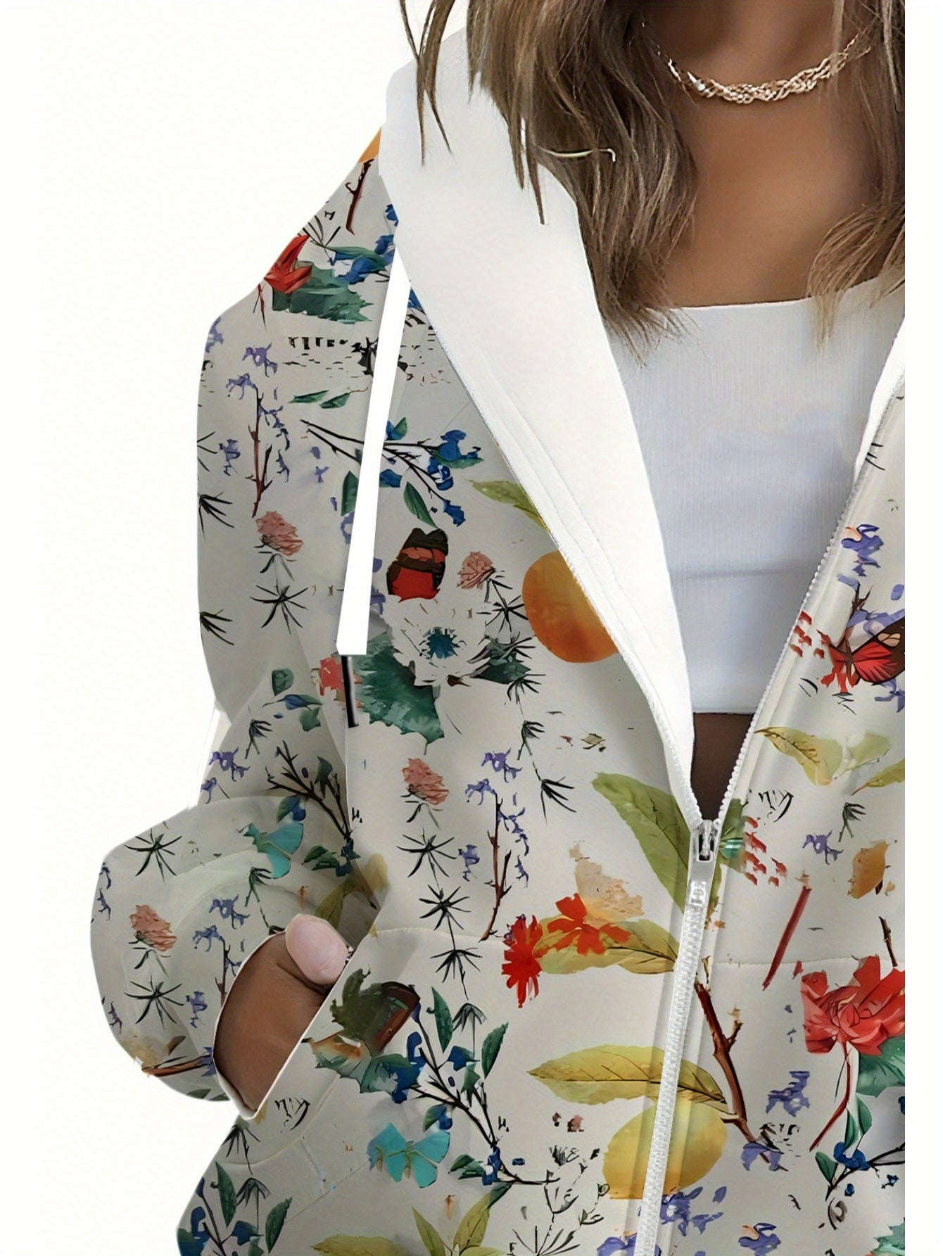KLAYSE Sweatshirt à Capuche 3D Floral - Automne/Hiver Femme   OAXG 