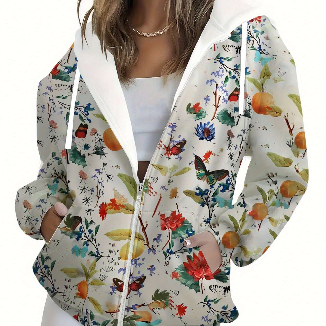 KLAYSE Sweatshirt à Capuche 3D Floral - Automne/Hiver Femme   OAXG 