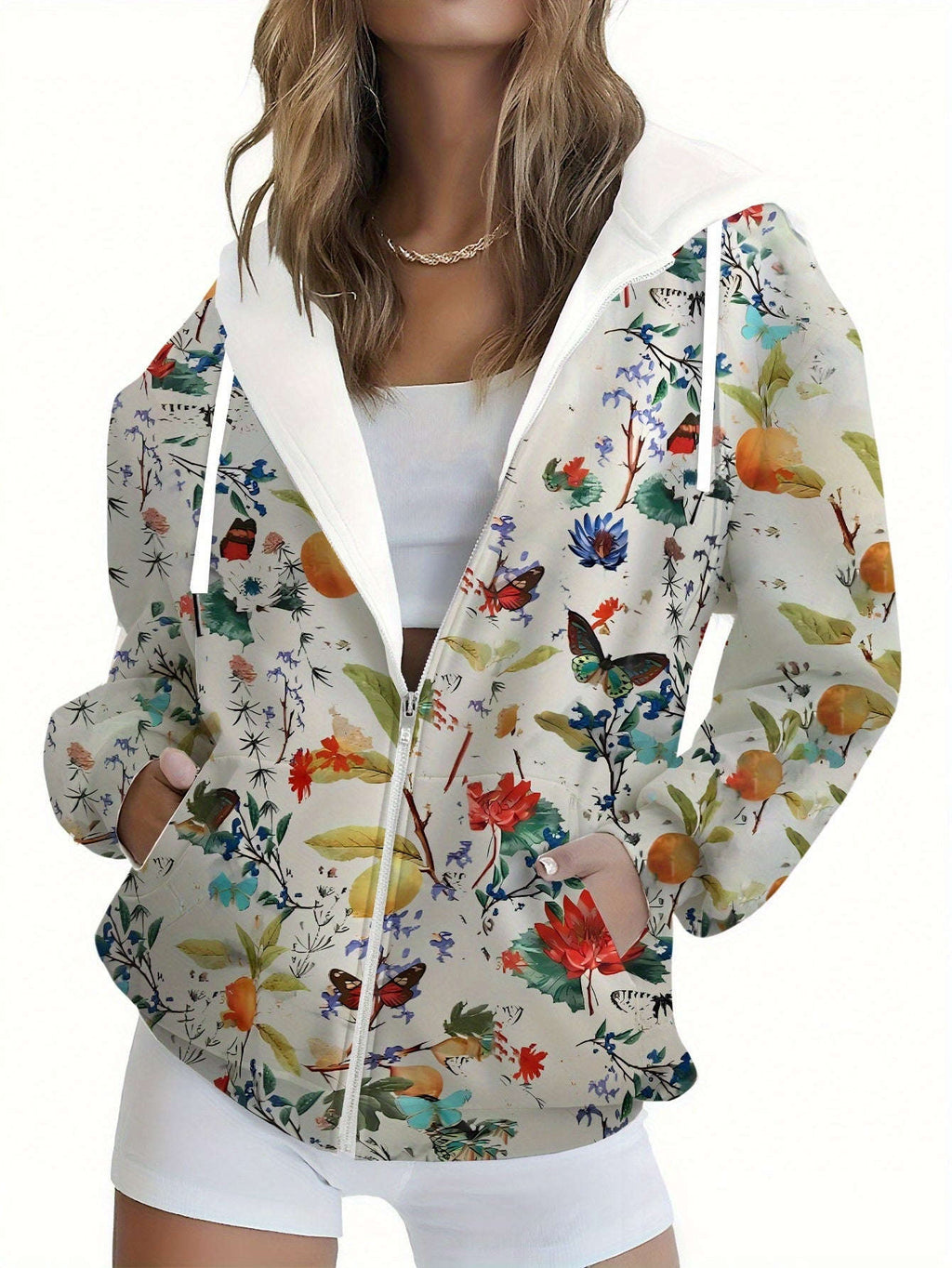 KLAYSE Sweatshirt à Capuche 3D Floral - Automne/Hiver Femme   OAXG Mixed Color / XXS