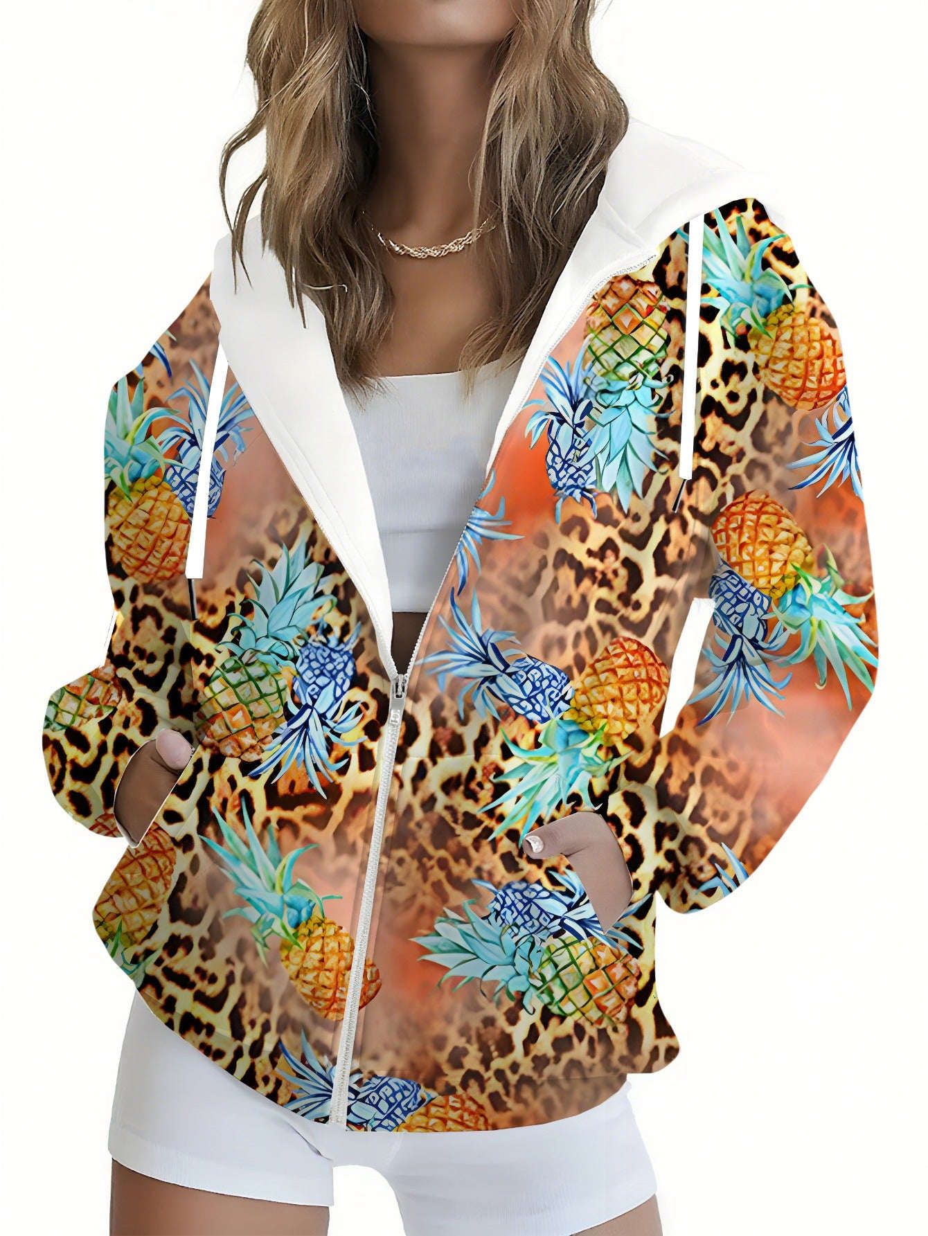 KLAYSE Sweatshirt à Capuche Femme - Floral 3D Imprimé, Automne   OAXG Mixed Color / XXS