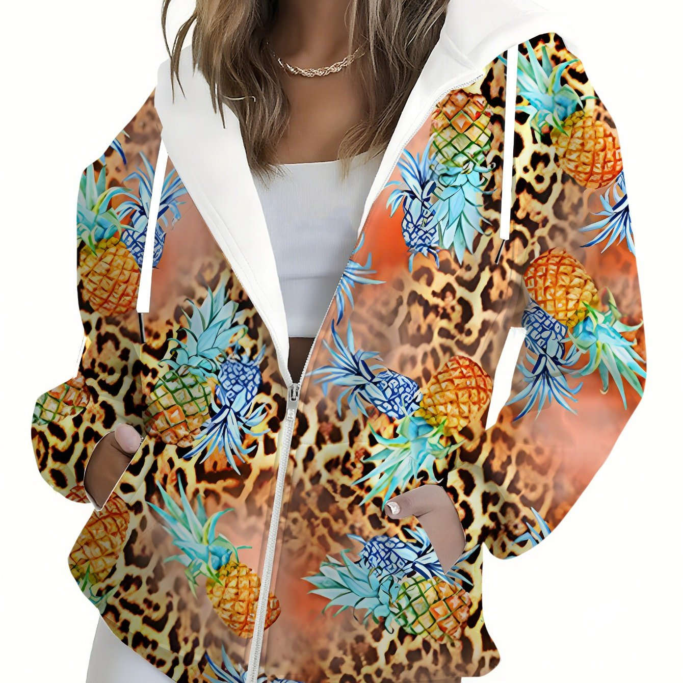 KLAYSE Sweatshirt à Capuche Femme - Floral 3D Imprimé, Automne   OAXG 