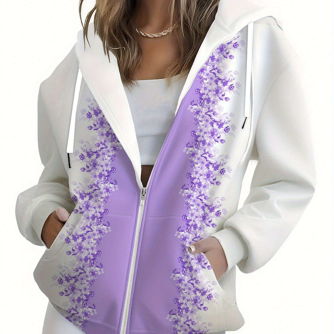 KLAYSE Sweatshirt à Capuche Fleurs 3D - Casual Automne Hiver   OAXG Mixed Color / XXS