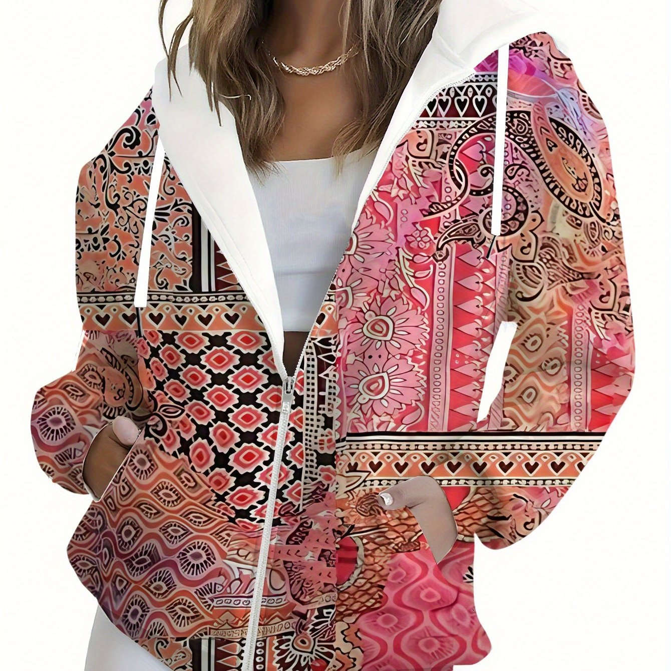 KLAYSE Sweatshirt à Capuche Floral 3D - Casual, Regular Fit, Poches   OAXG Mixed Color / XXS