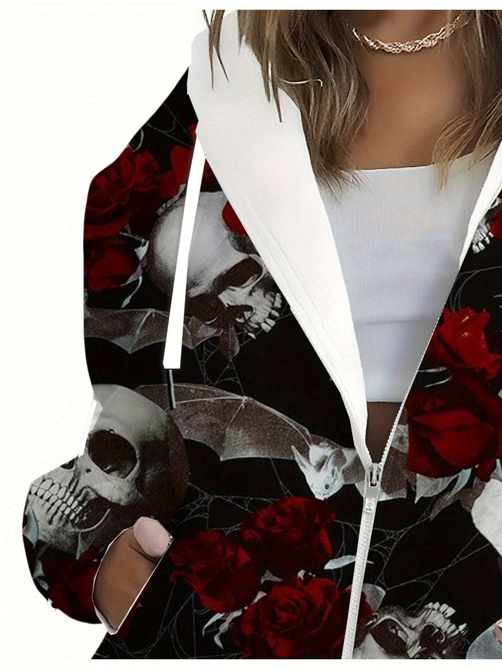 KLAYSE Sweatshirt à Capuche Floral 3D - Chic Automne/Hiver avec Poches   OAXG Mixed Color / XXS