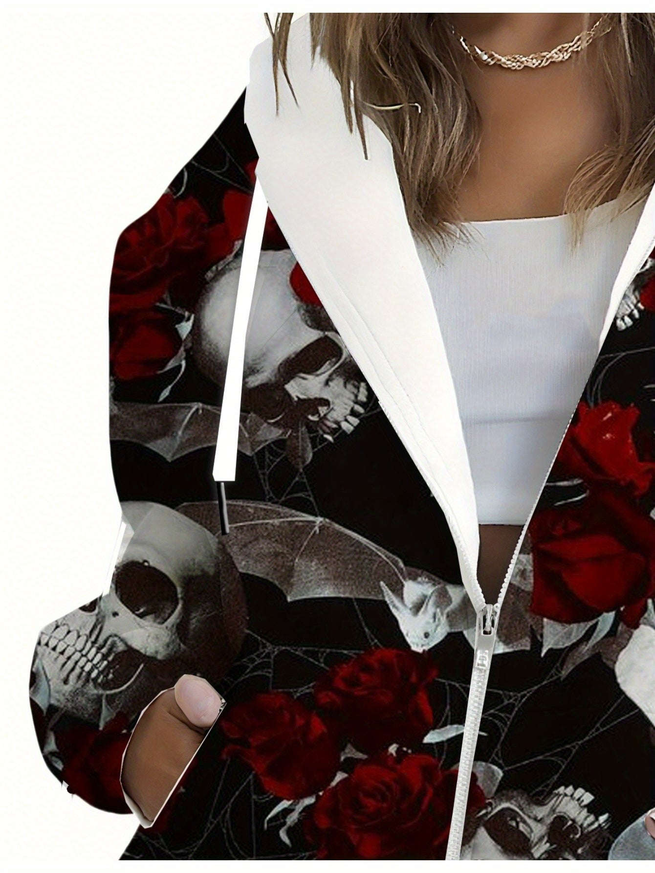 KLAYSE Sweatshirt à Capuche Floral 3D - Chic Automne/Hiver avec Poches   OAXG Mixed Color / XXS