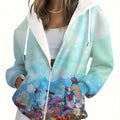 KLAYSE Sweatshirt à Capuche Floral 3D - Chic Automne/Hiver Femme   OAXG Mixed Color / XXS