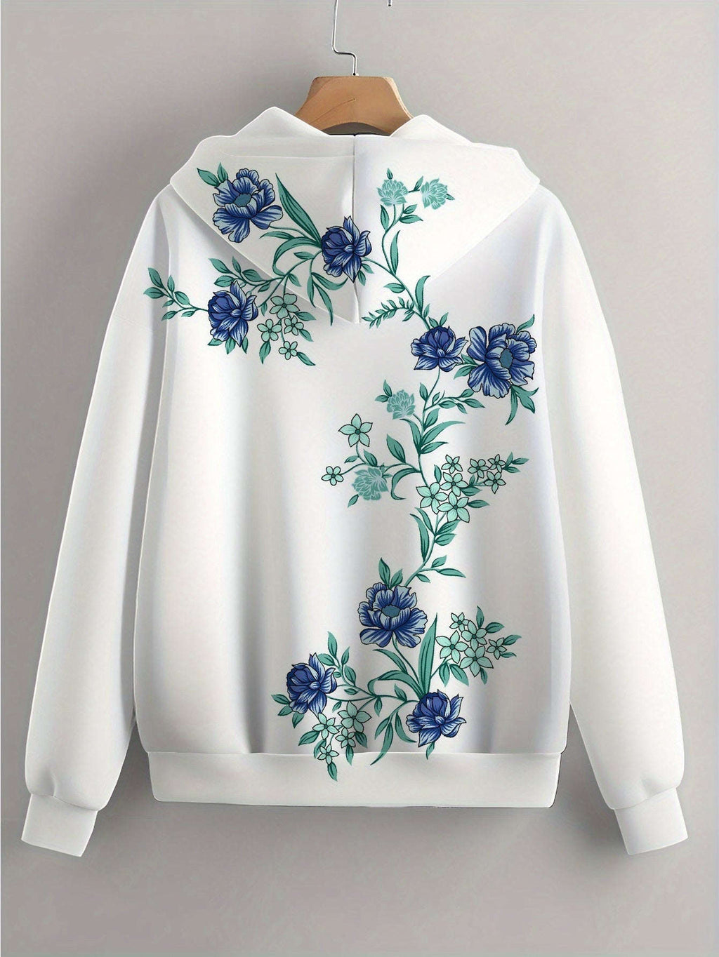 KLAYSE Sweatshirt à Capuche Floral 3D - Chic pour Automne/Hiver   OAXG 