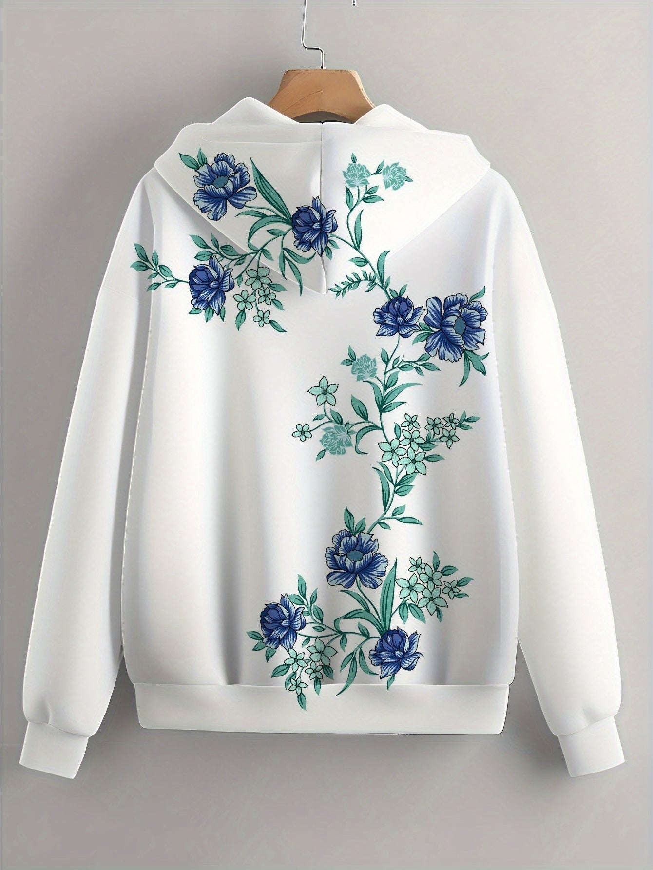 KLAYSE Sweatshirt à Capuche Floral 3D - Chic pour Automne/Hiver   OAXG 