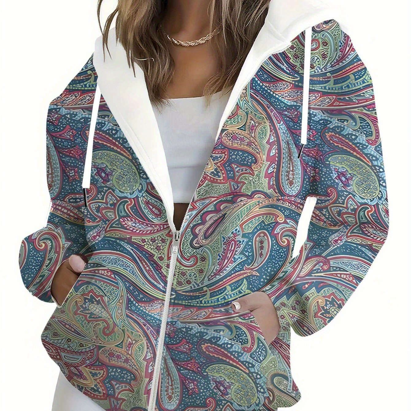 KLAYSE Sweatshirt à Capuche Floral 3D - Confort d'Automne/Hiver   OAXG 