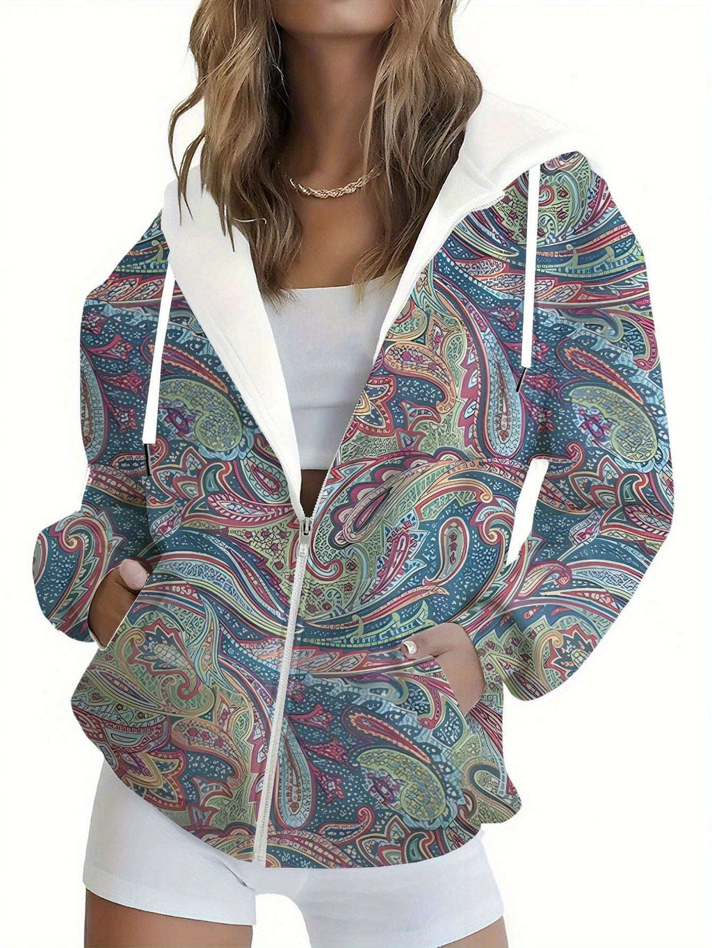 KLAYSE Sweatshirt à Capuche Floral 3D - Confort d'Automne/Hiver   OAXG Mixed Color / XXS