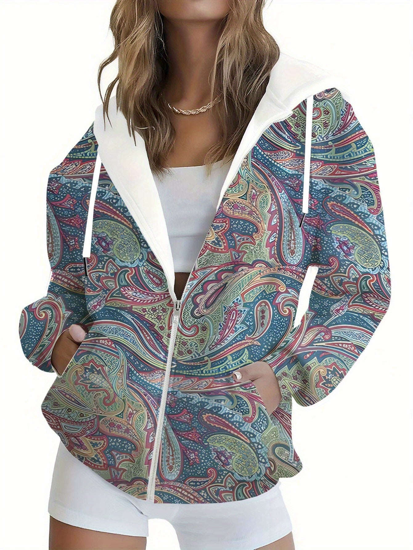 KLAYSE Sweatshirt à Capuche Floral 3D - Confort d'Automne/Hiver   OAXG Mixed Color / XXS