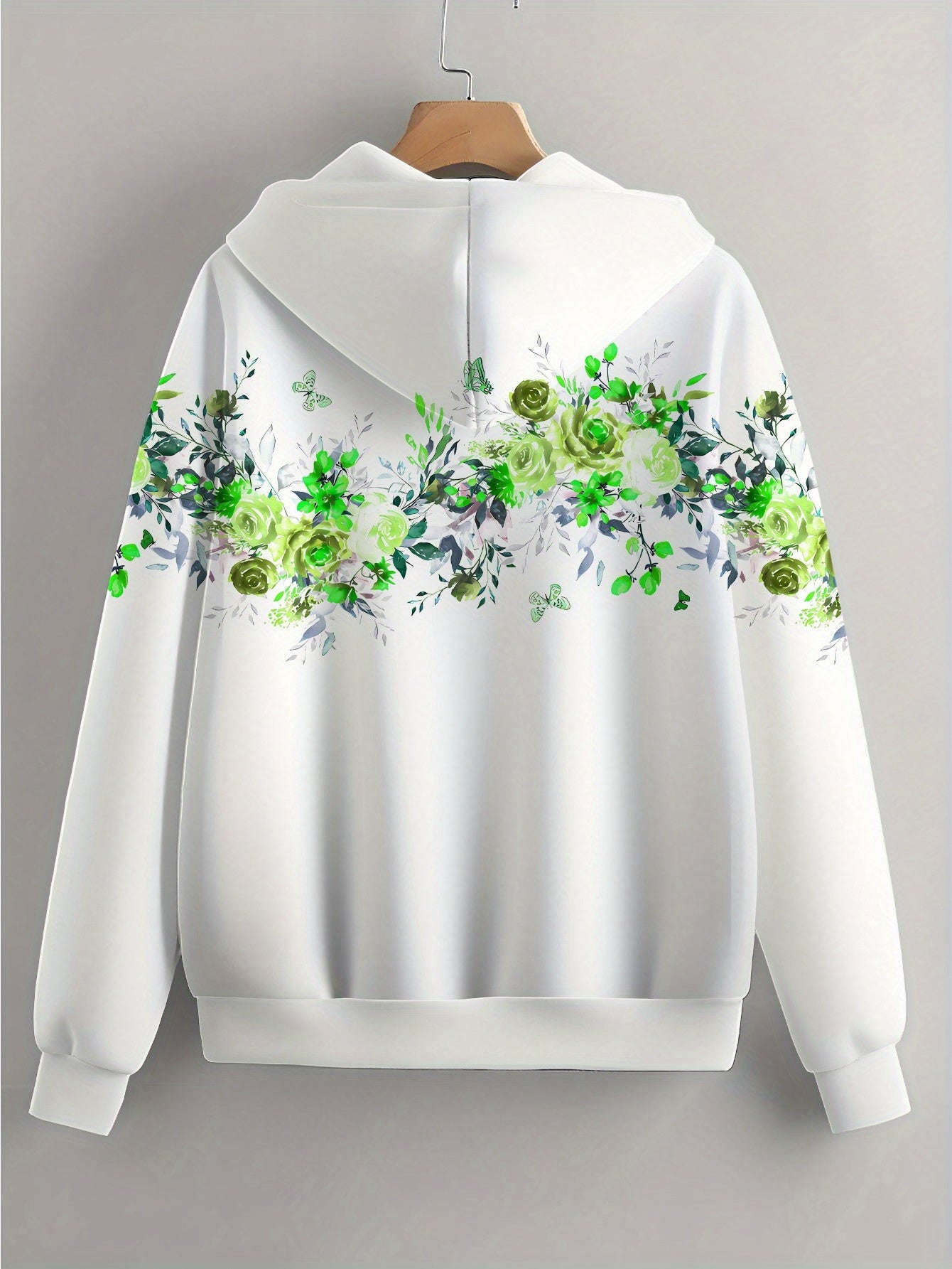KLAYSE Sweatshirt à Capuche Floral - Imprimé 3D, Longue Manche   OAXG 