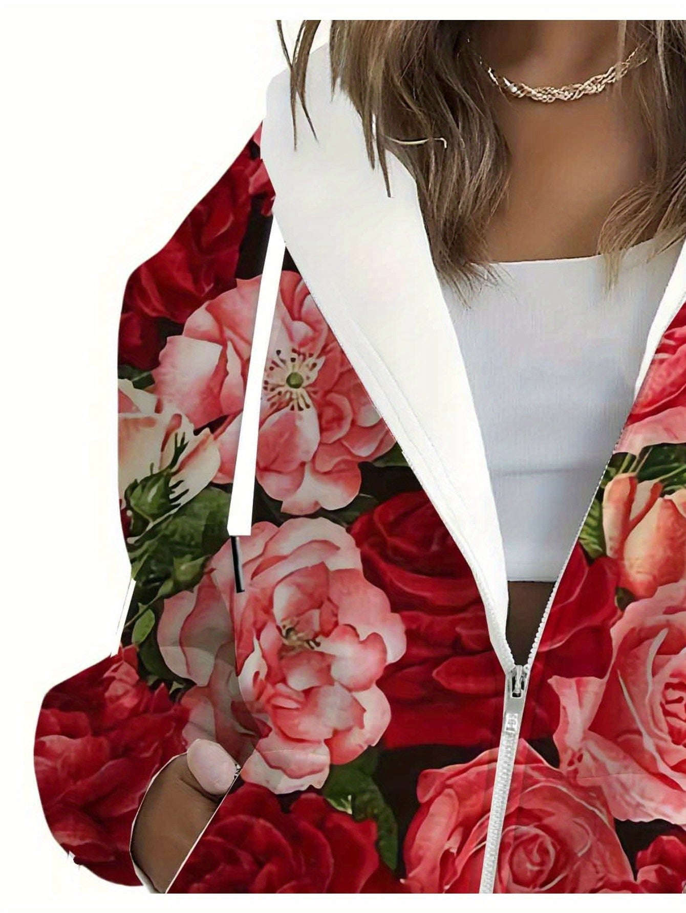 KLAYSE Sweatshirt à Capuche Imprimé Floral Femme - Automne/Hiver   OAXG Mixed Color / XXS