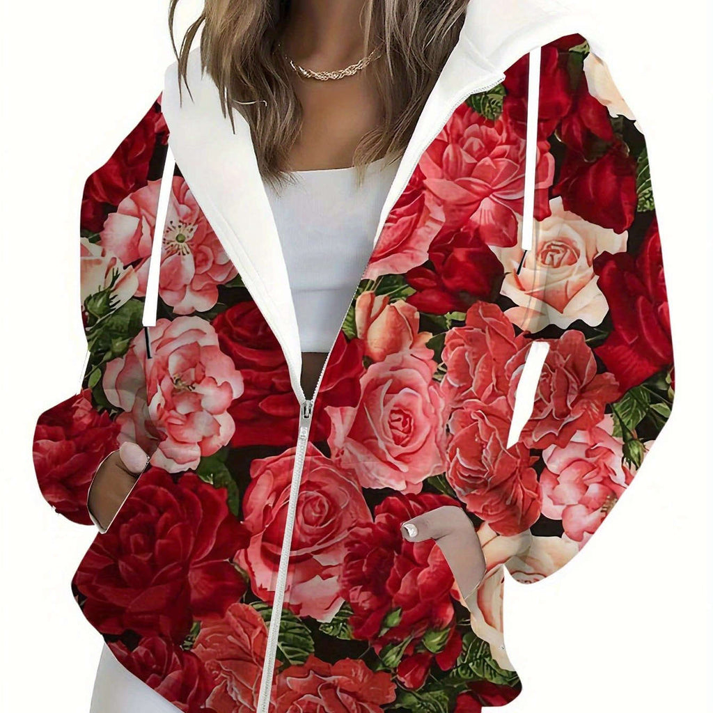 KLAYSE Sweatshirt à Capuche Imprimé Floral Femme - Automne/Hiver   OAXG Mixed Color / XXS