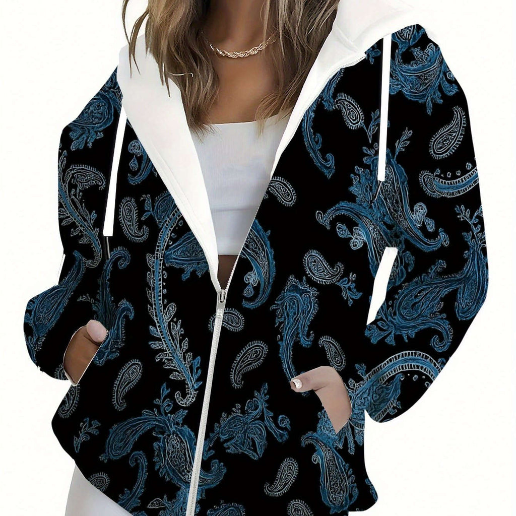KLAYSE Sweatshirt Femme à Capuche Floral 3D - Chic Automne Hiver   OAXG Mixed Color / XXS