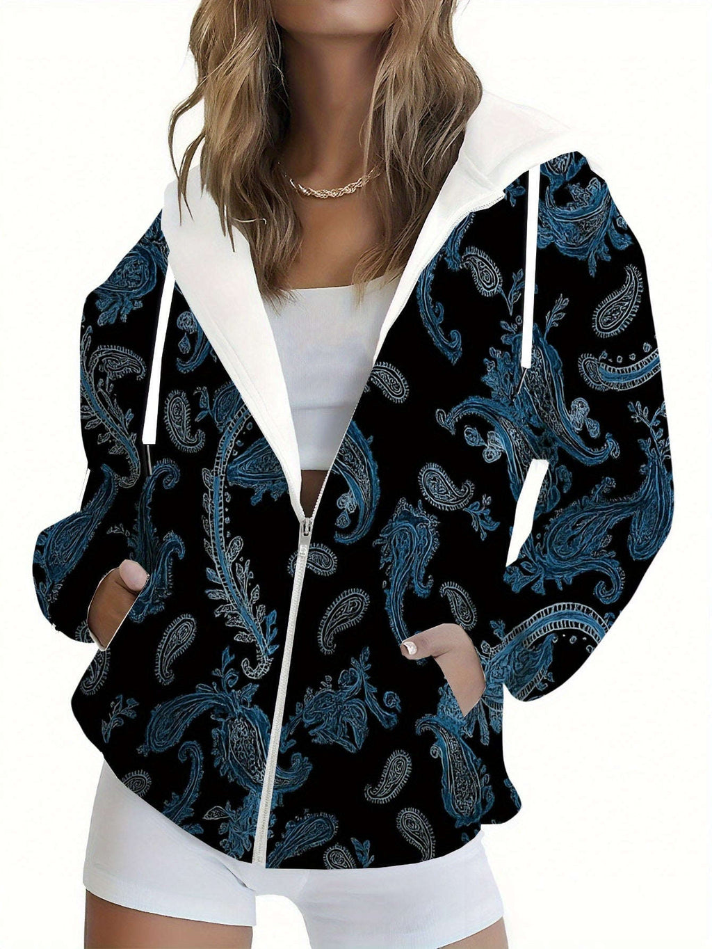 KLAYSE Sweatshirt Femme à Capuche Floral 3D - Chic Automne Hiver   OAXG Mixed Color / XXS