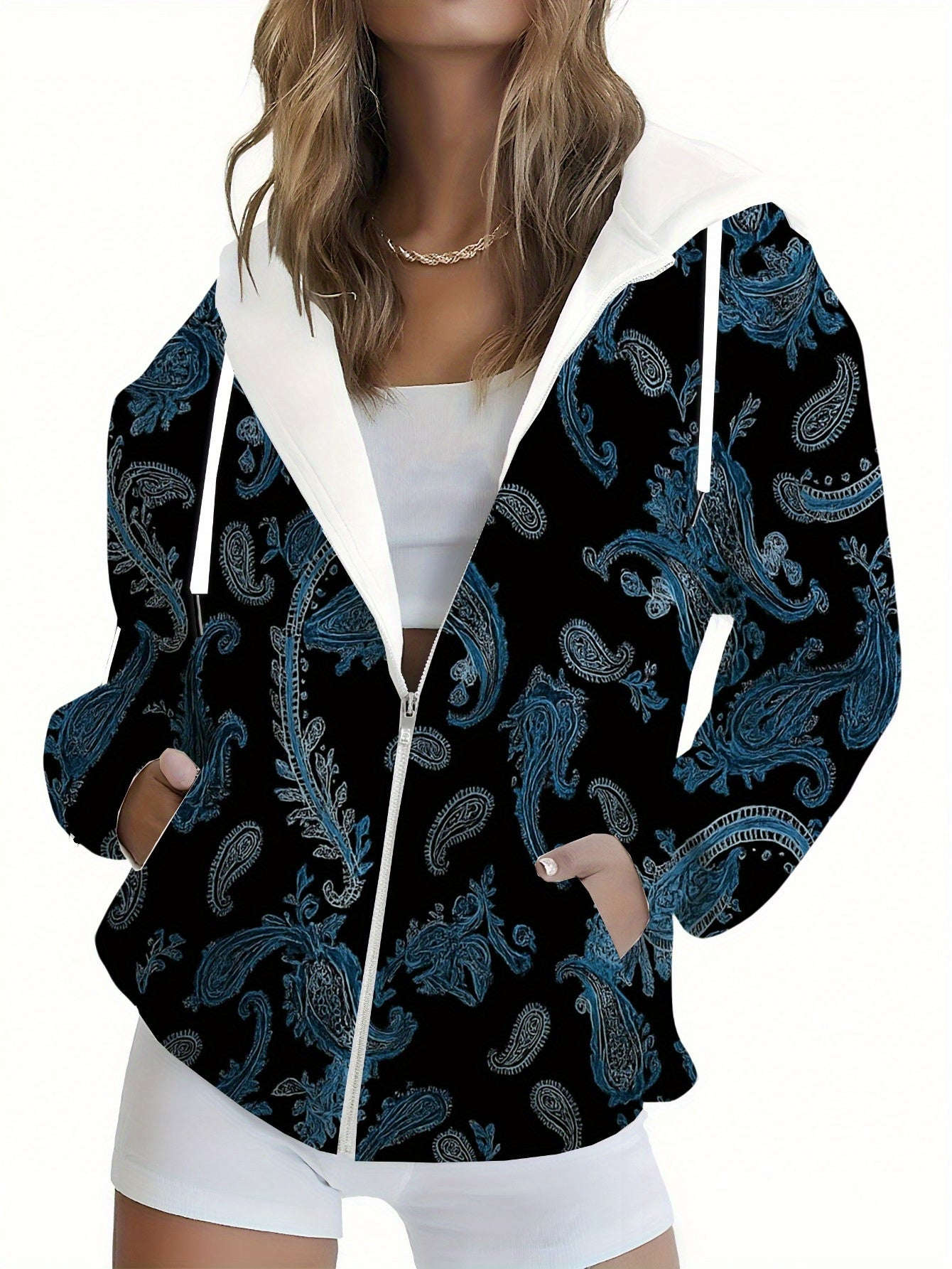 KLAYSE Sweatshirt Femme à Capuche Floral 3D - Chic Automne Hiver   OAXG Mixed Color / XXS