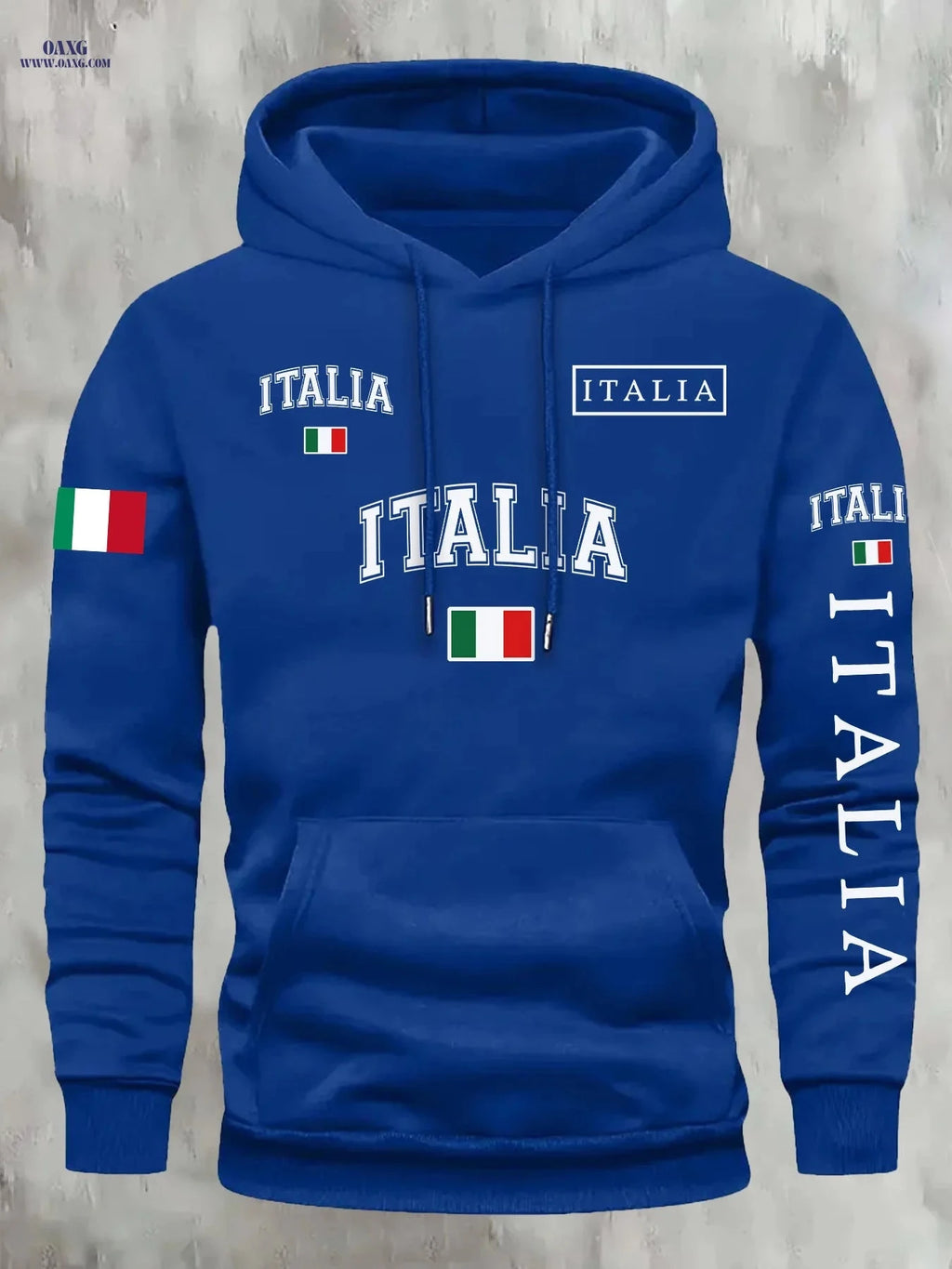 KOURRTER Autumn/Winter Hoodie - Trendy National Flag Print Outfit   OAXG 