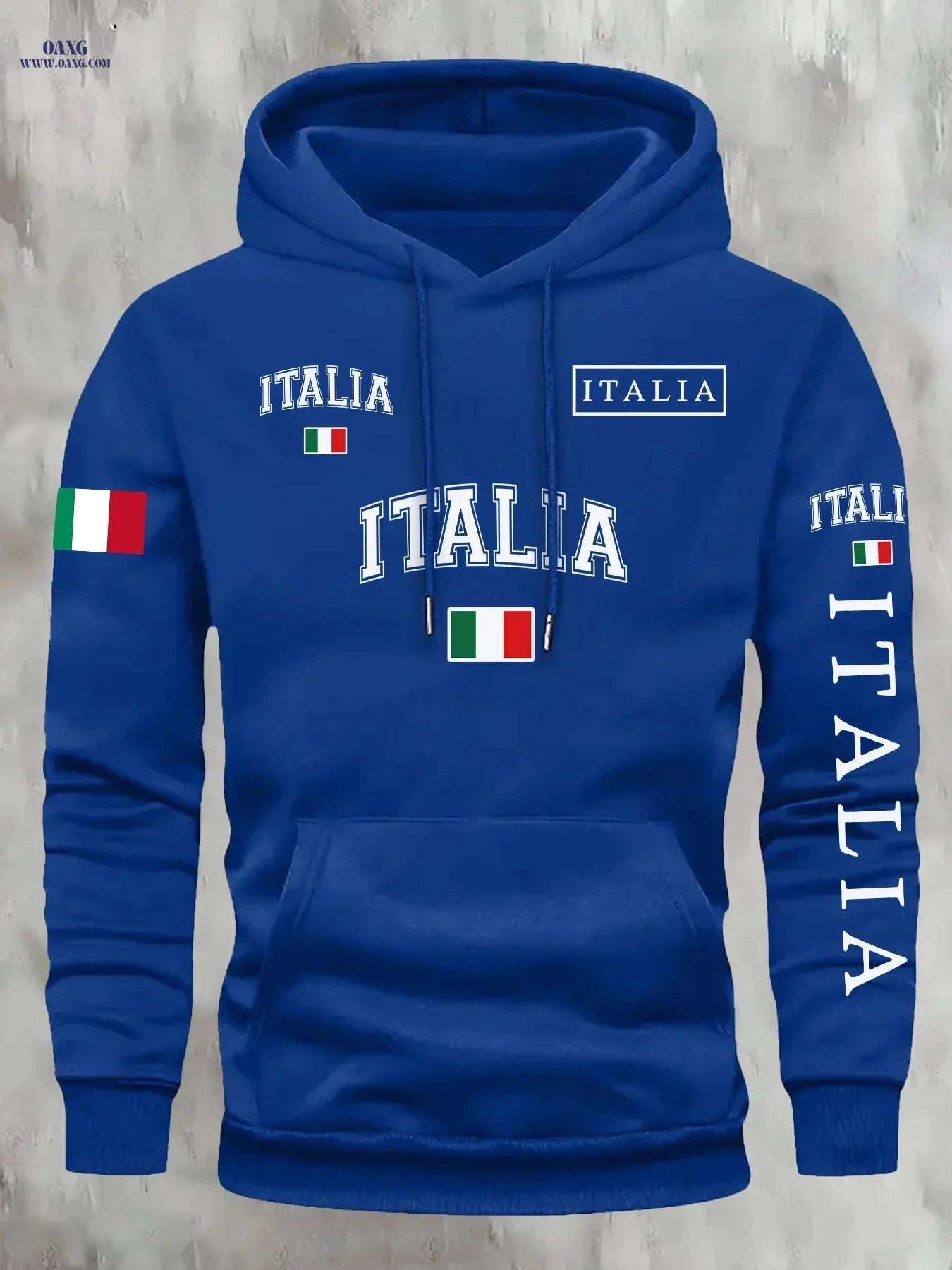 KOURRTER Autumn/Winter Hoodie - Trendy National Flag Print Outfit   OAXG 