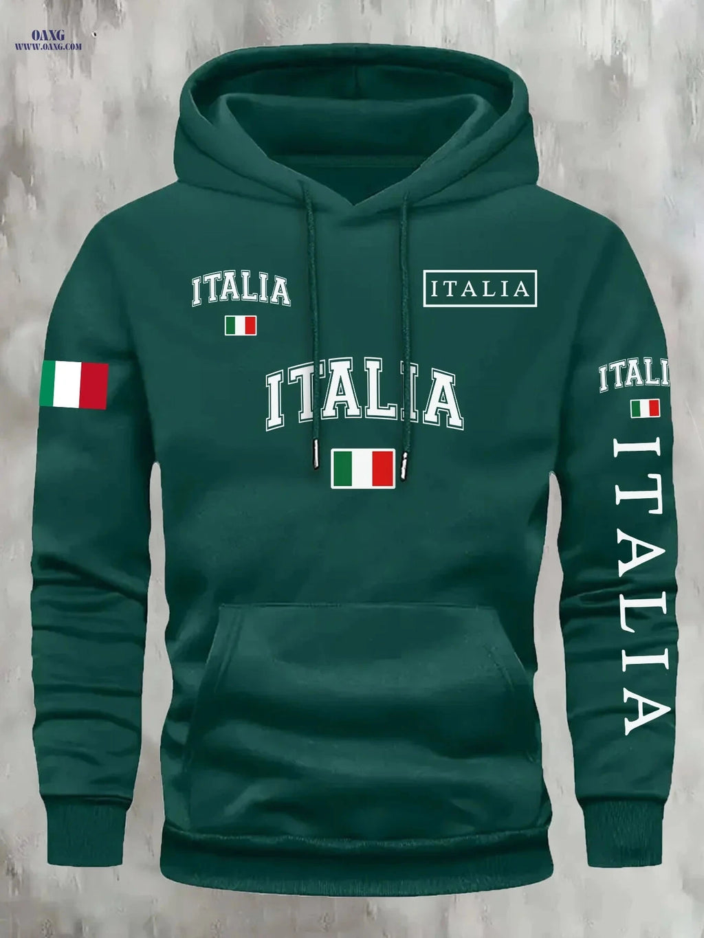KOURRTER Autumn/Winter Hoodie - Trendy National Flag Print Outfit   OAXG 