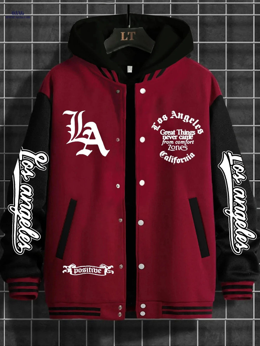 LA Baseball Jacket - Trendy American Street Style for Men   OAXG 